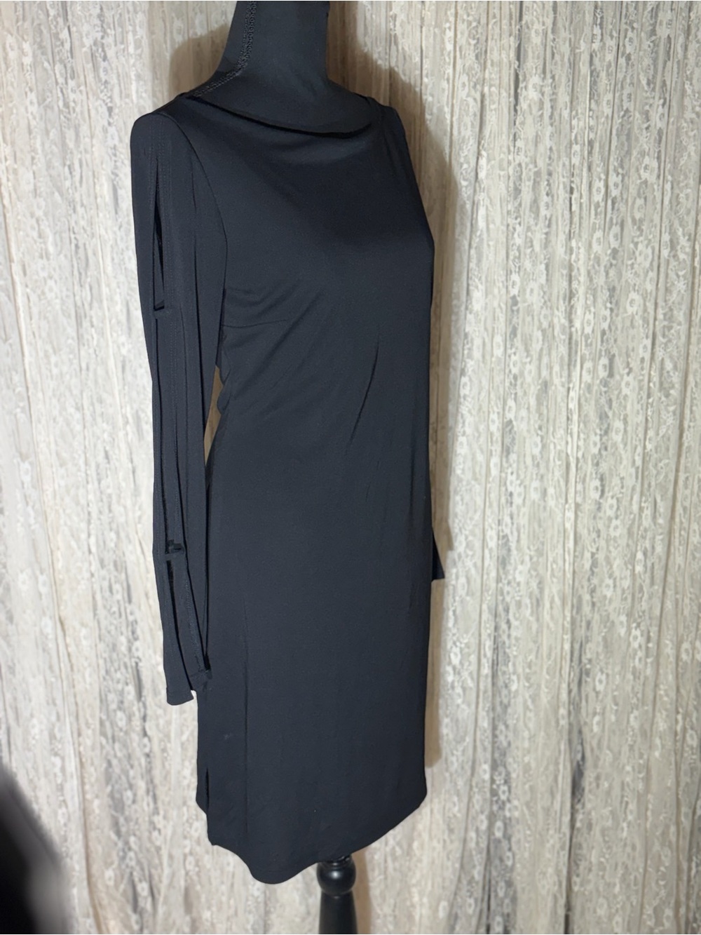 Long-Sleeve Black Sheath Dress — Timeless Women's Work & Evening Wear - Picture 2 of 3